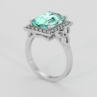 3.42 Ct. Emerald Ring, 18K White Gold 2
