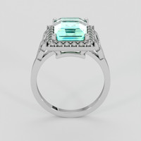 3.42 Ct. Emerald Ring, 18K White Gold 3