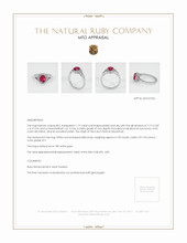 Ruby Ring 1.19 Ct., 18K White Gold Appraisal
