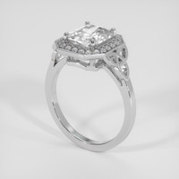 3.28 Ct. White Sapphire Ring, 18K White Gold 2