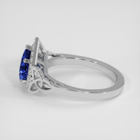 2.05 Ct. Blue Sapphire Ring, 18K White Gold 4