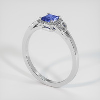 0.86 Ct. Bi Color Sapphire Ring, 18K White Gold 2