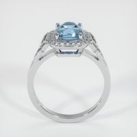 3.48 Ct. Greyish Blue Sapphire Ring, 18K White Gold 3