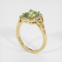 2.60 Ct. Yellowish Green Sapphire Ring, 10K Yellow Gold 2