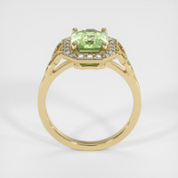2.60 Ct. Yellowish Green Sapphire Ring, 10K Yellow Gold 3