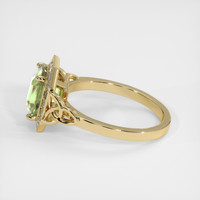 2.60 Ct. Yellowish Green Sapphire Ring, 10K Yellow Gold 4