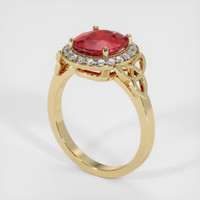 2.66 Ct. Ruby Ring, 14K Yellow Gold 2