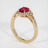 1.19 Ct. Ruby Ring, 14K Yellow Gold 2