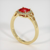 0.80 Ct. Ruby Ring, 14K Yellow Gold 2