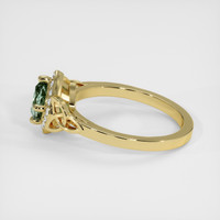 1.22 Ct. Green Sapphire Ring, 14K Yellow Gold 4