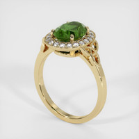 2.84 Ct. Yellowish Green Sapphire Ring, 14K Yellow Gold 2