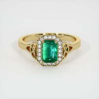 Emerald Ring 1.28 Ct. 18K Yellow Gold Preview