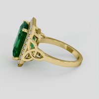 5.96 Ct. Emerald Ring, 18K Yellow Gold 4