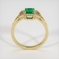 0.75 Ct. Emerald Ring, 18K Yellow Gold 3