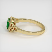 0.75 Ct. Emerald Ring, 18K Yellow Gold 4