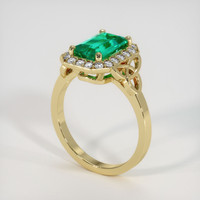1.63 Ct. Emerald Ring, 18K Yellow Gold 2