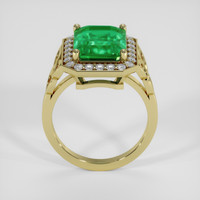 5.35 Ct. Emerald Ring, 18K Yellow Gold 3