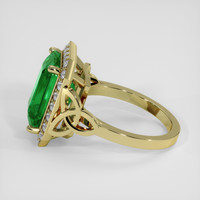 5.35 Ct. Emerald Ring, 18K Yellow Gold 4