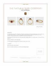 Ruby Ring 0.68 Ct., 18K Yellow Gold Appraisal