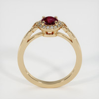 0.68 Ct. Ruby Ring, 18K Yellow Gold 3