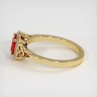 0.80 Ct. Ruby Ring, 18K Yellow Gold 4