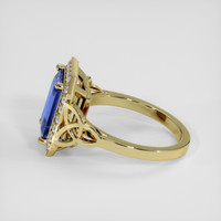 3.86 Ct. Blue Sapphire Ring, 18K Yellow Gold 4