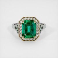 Emerald Ring 2.10 Ct., 18K Yellow White Preview