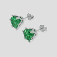 <span>3.25</span>&nbsp;<span class="tooltip-light">Ct.Tw.<span class="tooltiptext">Total Carat Weight</span></span> Emerald Earrings, Platinum 950 3