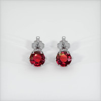 1.16 Ct.Tw. Ruby Earrings, Platinum 950 1