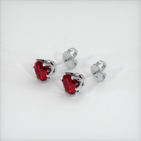 <span>0.62</span>&nbsp;<span class="tooltip-light">Ct.Tw.<span class="tooltiptext">Total Carat Weight</span></span> Ruby Earrings, Platinum 950 2