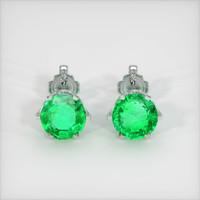 <span>2.91</span>&nbsp;<span class="tooltip-light">Ct.Tw.<span class="tooltiptext">Total Carat Weight</span></span> Emerald Earrings, Platinum 950 1