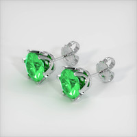 <span>2.91</span>&nbsp;<span class="tooltip-light">Ct.Tw.<span class="tooltiptext">Total Carat Weight</span></span> Emerald Earrings, Platinum 950 2