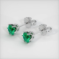 Studs Emerald Earrings 0.57 Ct.Tw.Total Carat Weight, Platinum 950 Preview