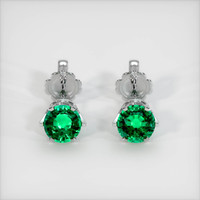 Emerald Earrings 1.28 Ct.Tw.Total Carat Weight, Platinum 950 Preview