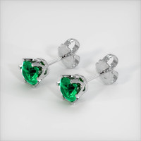 Emerald Earrings 1.28 Ct.Tw.Total Carat Weight, Platinum 950 Preview