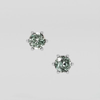 <span>1.47</span>&nbsp;<span class="tooltip-light">Ct.Tw.<span class="tooltiptext">Total Carat Weight</span></span> Bluish Green Sapphire Earrings, Platinum 950 1