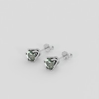 <span>1.47</span> <span class="tooltip-light">Ct.Tw.<span class="tooltiptext">Total Carat Weight</span></span> Bluish Green Sapphire Earrings, Platinum 950 3