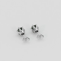 <span>1.47</span> <span class="tooltip-light">Ct.Tw.<span class="tooltiptext">Total Carat Weight</span></span> Bluish Green Sapphire Earrings, Platinum 950 4