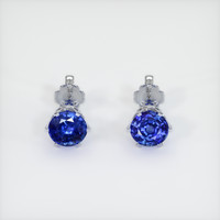 <span>2.14</span>&nbsp;<span class="tooltip-light">Ct.Tw.<span class="tooltiptext">Total Carat Weight</span></span> Sapphire Earrings, 14K White Gold 1