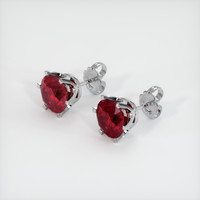 <span>8.16</span>&nbsp;<span class="tooltip-light">Ct.Tw.<span class="tooltiptext">Total Carat Weight</span></span> Ruby Earrings, 14K White Gold 2