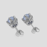 <span>3.07</span>&nbsp;<span class="tooltip-light">Ct.Tw.<span class="tooltiptext">Total Carat Weight</span></span> Greyish Blue Sapphire Earrings, 14K White Gold 4
