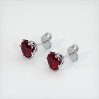 <span>2.23</span>&nbsp;<span class="tooltip-light">Ct.Tw.<span class="tooltiptext">Total Carat Weight</span></span> Ruby Earrings, 14K White Gold 2