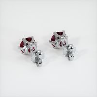 <span>2.23</span>&nbsp;<span class="tooltip-light">Ct.Tw.<span class="tooltiptext">Total Carat Weight</span></span> Ruby Earrings, 14K White Gold 4