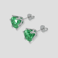 <span>3.25</span>&nbsp;<span class="tooltip-light">Ct.Tw.<span class="tooltiptext">Total Carat Weight</span></span> Emerald Earrings, 18K White Gold 3