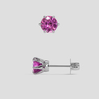 <span>0.79</span> <span class="tooltip-light">Ct.Tw.<span class="tooltiptext">Total Carat Weight</span></span> Pinkish Purple Sapphire Earrings, 18K White Gold 2