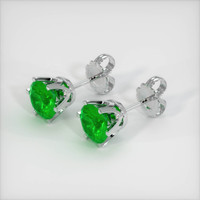 <span>1.66</span>&nbsp;<span class="tooltip-light">Ct.Tw.<span class="tooltiptext">Total Carat Weight</span></span> Emerald Earrings, 18K White Gold 2