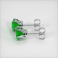 <span>1.66</span>&nbsp;<span class="tooltip-light">Ct.Tw.<span class="tooltiptext">Total Carat Weight</span></span> Emerald Earrings, 18K White Gold 3