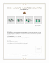 Emerald Earrings 0.57 Ct.Tw.Total Carat Weight 18K White Gold Appraisal