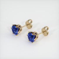 <span>2.14</span>&nbsp;<span class="tooltip-light">Ct.Tw.<span class="tooltiptext">Total Carat Weight</span></span> Sapphire Earrings, 14K Yellow Gold 2