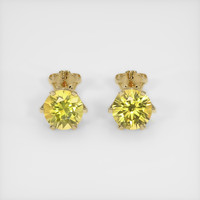 1.64 Ct.Tw. Yellow Sapphire Earrings, 14K Yellow Gold 1